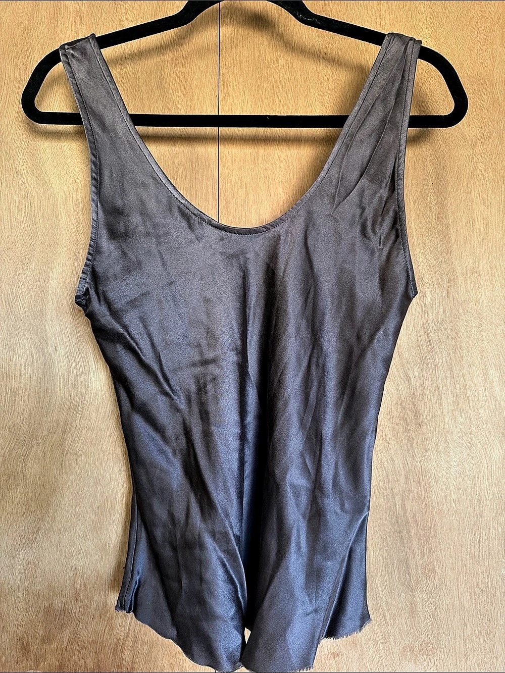 Free People Gray Silk Camisole Size Small NWT